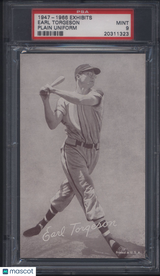 1947-1966 Exhibits Earl Torgeson Plain Uniform PSA 9 pop 10 (Only 1 Higher)