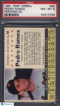 1961 Post Cereal Perforated #98 Pedro Ramos Twins PSA 8