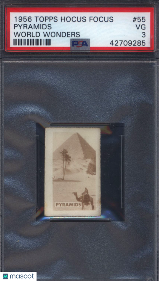 1956 Topps Hocus Focus World Wonder #55 Pyramids PSA 3