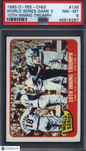 1965 O-Pee-Chee #136 Cardinals vs Yankees WS Game 5 PSA 8 pop 9 (Only 1 Higher)
