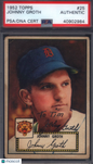 1952 Topps #25 Johnny Groth Signed Autographed Auto PSA/DNA