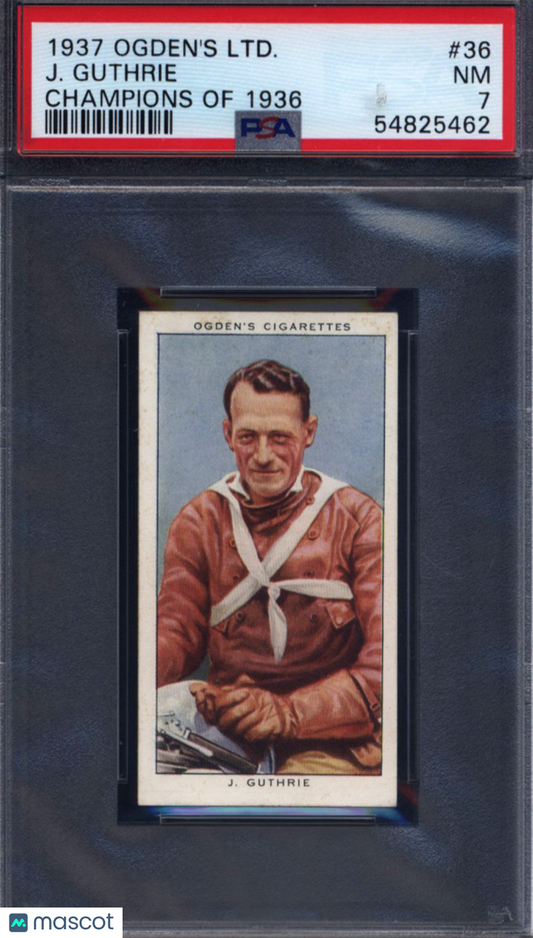 1937 Ogden's LTD. Champions Of 1936 #36 J. Guthrie PSA 7