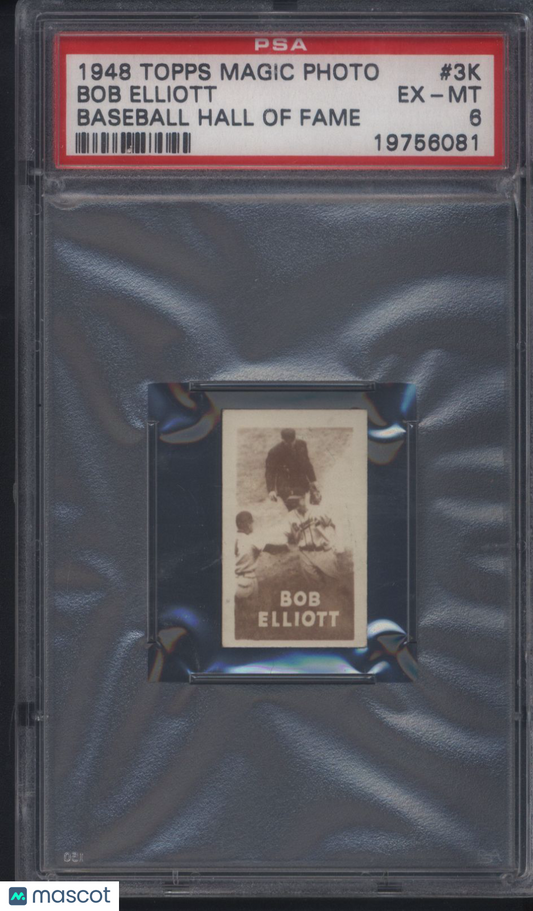 1948 Topps Magic Photo Baseball Hall Of Fame #3K Bob Elliott PSA 6