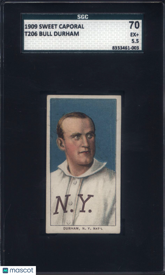 T206 Bull Durham New York SGC 5.5 Sweet Caporal Back