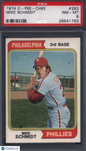 1974 OPC O-Pee-Chee #283 Mike Schmidt 2nd Year Phillies  PSA 8