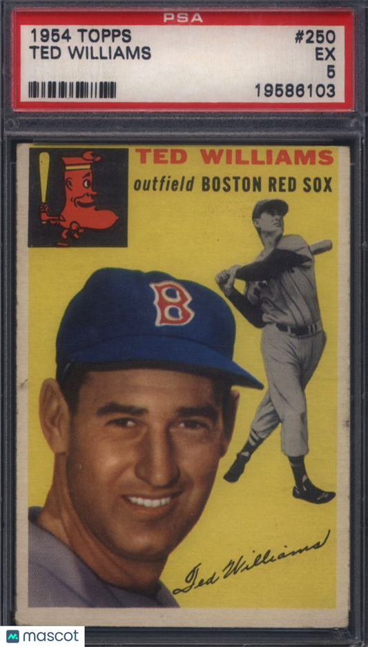 1954 Topps #250 Ted Williams Red Sox PSA 5