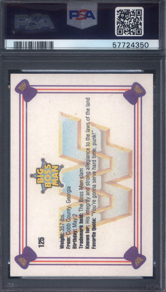 1991 Classic WWF #125 Big Boss Man PSA 10