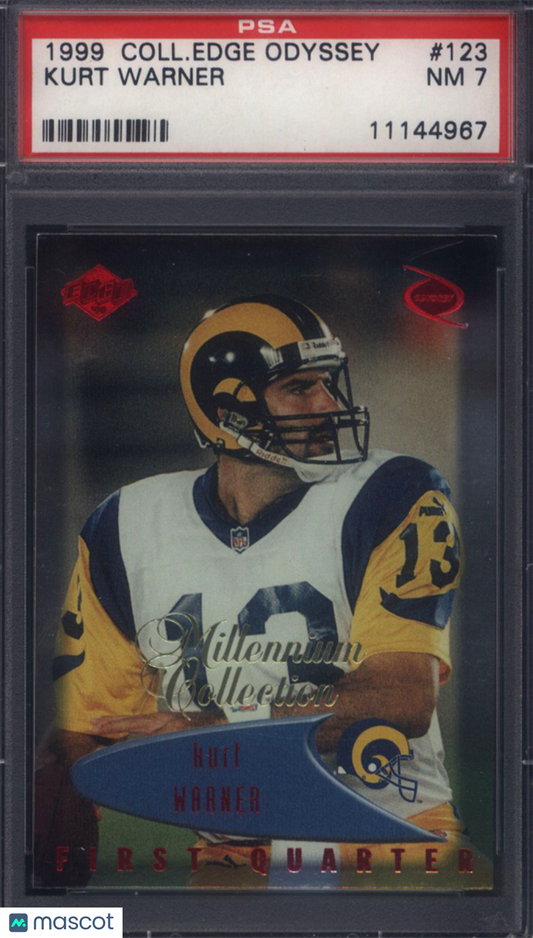 1999 Collector's Edge Odyssey Millennium #123 Kurt Warner Rookie HOF PSA 7