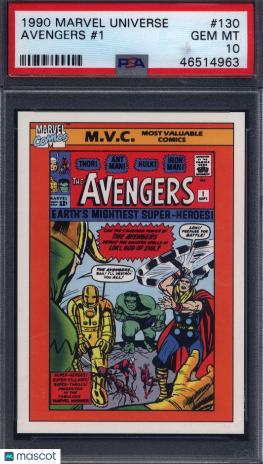 1990 Marvel Universe #130 Avengers #1 PSA 10