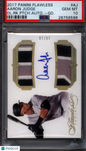 2017 Panini Flawless Dual Rookie Patch Autograph Aaron Judge /10 PSA 10 pop 1