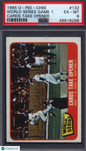 1965 OPC O-Pee-Chee #132 World Series Game 1 Cards Take Opener PSA 6