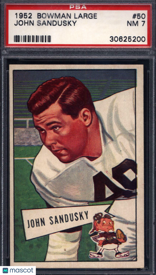 1952 Bowman Large  #50 John Sandusky Browns PSA 7