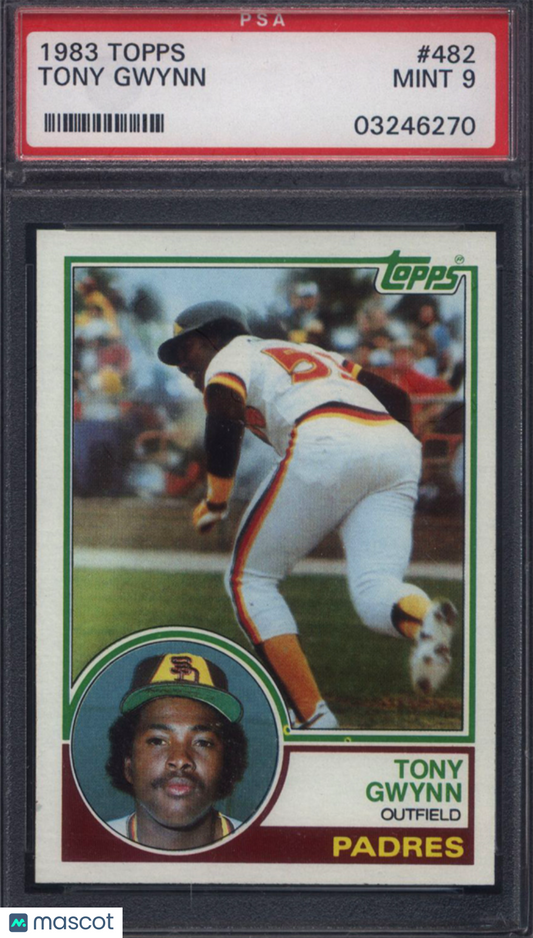 1983 Topps #482 Tony Gwynn Rookie HOF Padres PSA 9