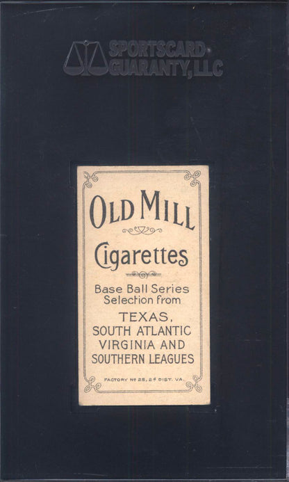 T206 Ed Foster Southern League Charleston SGC 5 Old Mill Back