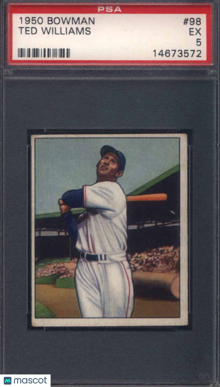 1950 Bowman #98 Ted Williams Red Sox PSA 5