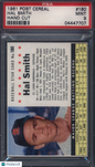 1961 Post Cereal Hand Cut #180 Hal Smith Cardinals PSA 9 pop 5