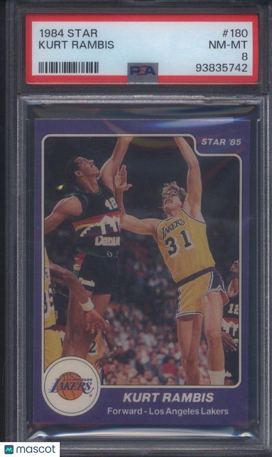 1984 Star #180 Kurt Rambis Lakers PSA 8