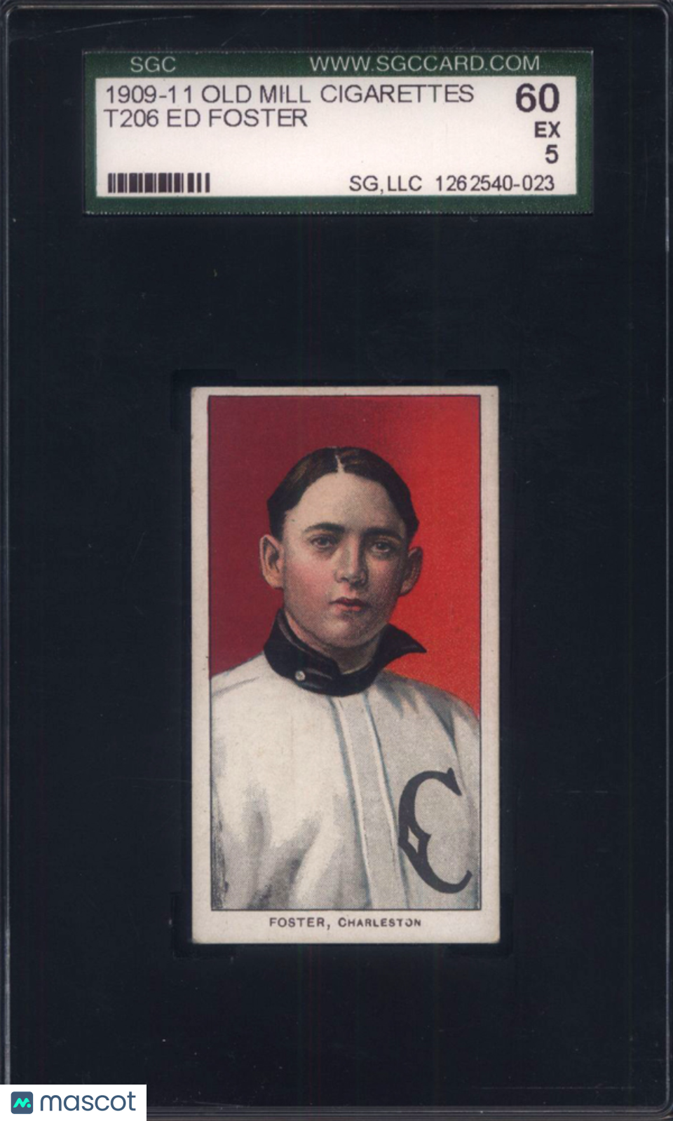 T206 Ed Foster Southern League Charleston SGC 5 Old Mill Back