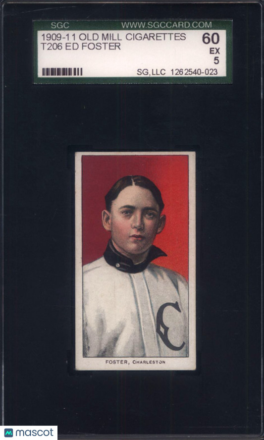T206 Ed Foster Southern League Charleston SGC 5 Old Mill Back