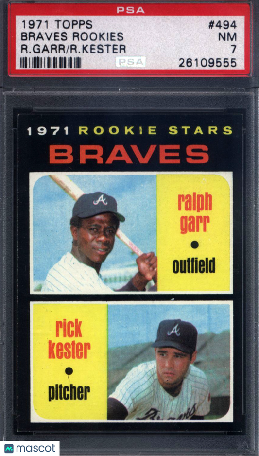 1971 Topps #494 Braves Rookies R.Garr/R.Kester Rookie PSA 7