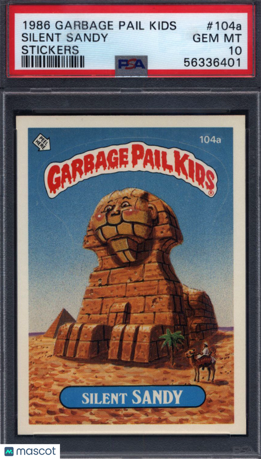 1986 Topps Garbage Pail Kids Stickers #104a Silent Sandy PSA 10