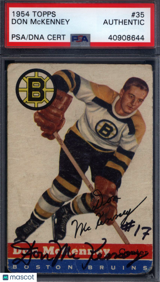 1954 Topps #35 Don Mckenney Signed Autograph PSA/DNA Bruins PSA Authentic