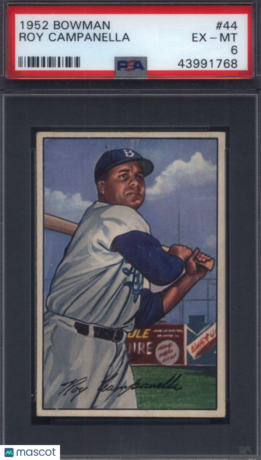 1952 Bowman #44 Roy Campanella Dodgers PSA 6