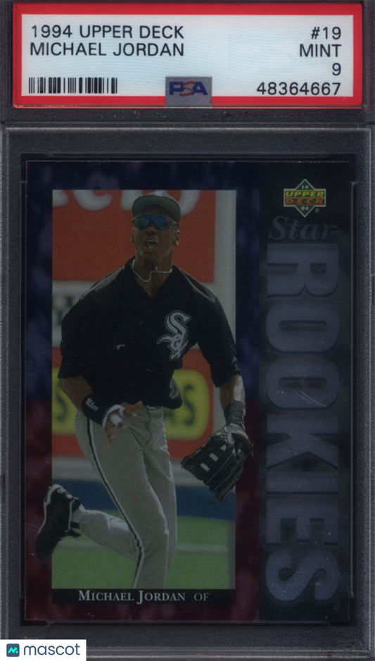 1994 Upper Deck #19 Michael Jordan Rookie White Sox PSA 9