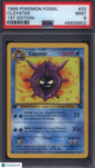 1999 Pokemon Fossil #32 Cloyster 1st Edition PSA 9