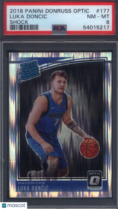2018 Panini Donruss Optic Shock #177 Luka Doncic Rookie PSA 8