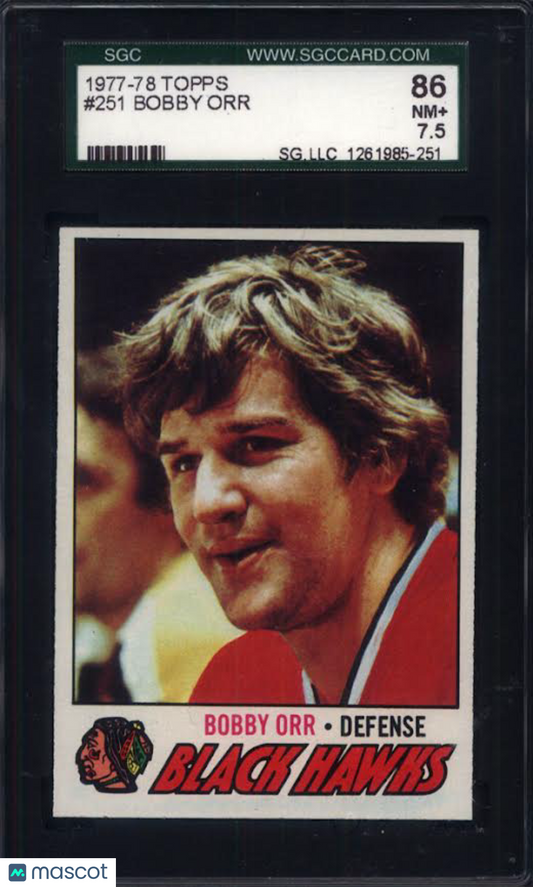 1977 Topps #251 Bobby Orr Black Hawks SGC 7.5