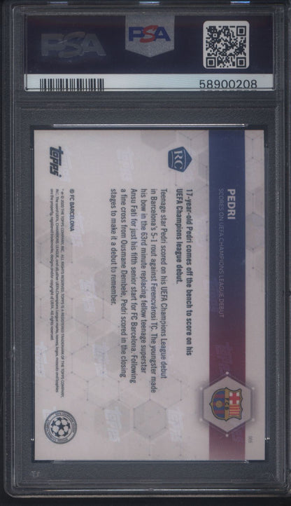 2020 Topps Now UEFA Champions League #005 Pedri Rookie PSA 10