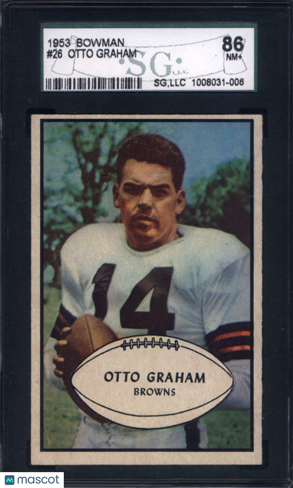 1953 Bowman #26 Otto Graham Browns SGC 7.5