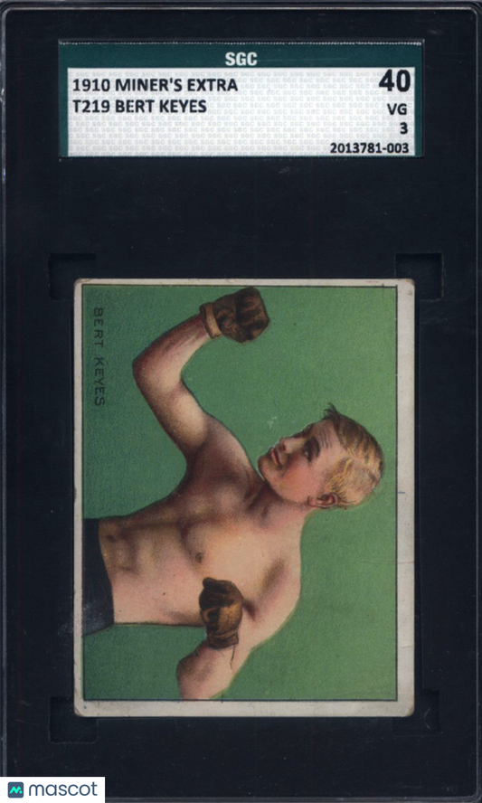 1910 T219 Miners Extra Bert Keyes Boxing SGC 3