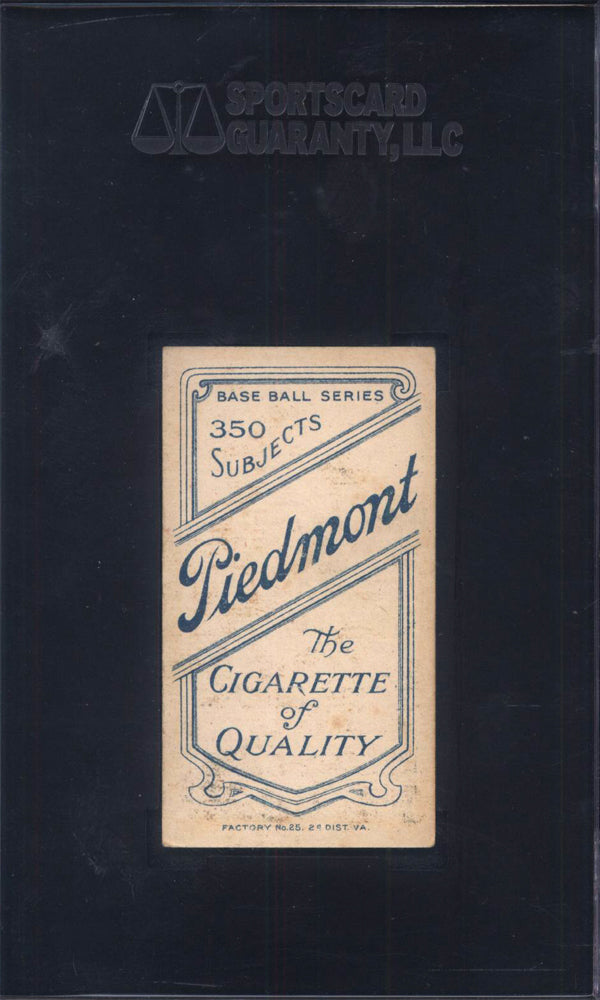 T206 Hugh Jennings Portrait Detroit SGC 5 Piedmont Back Well Centered