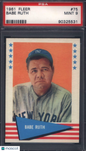 1961 Fleer #75 Babe Ruth Yankees PSA 9