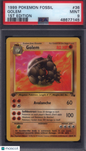 1999 Pokemon Fossil #36 Golem 1st Edition PSA 9