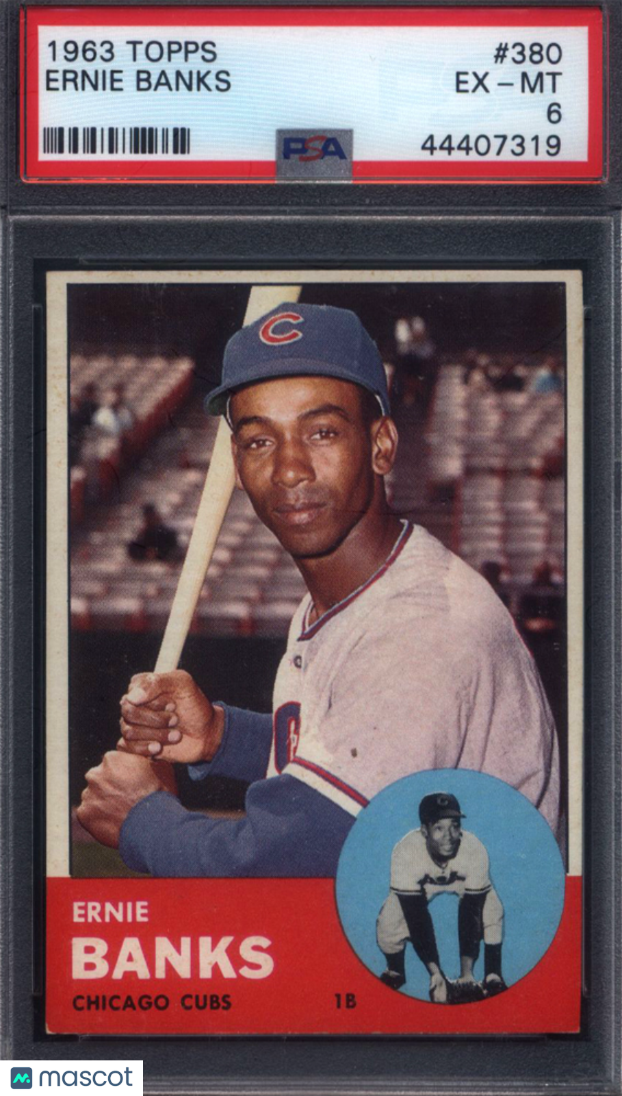 1963 Topps #380 Ernie Banks Cubs PSA 6