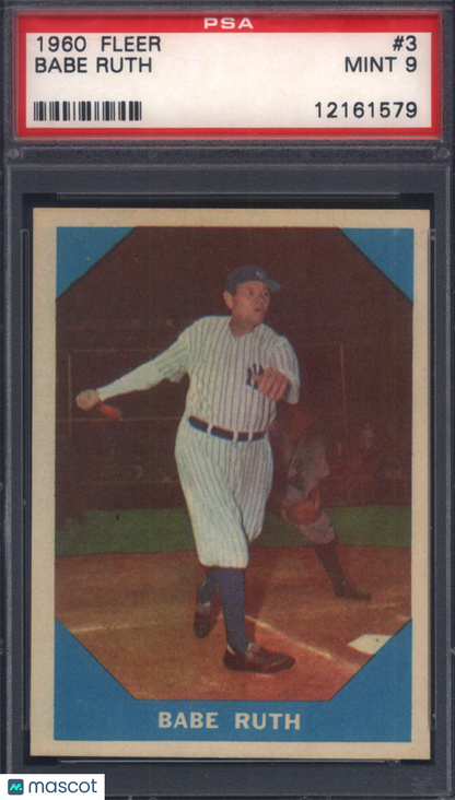 1960 Fleer #3 Babe Ruth Yankees PSA 9