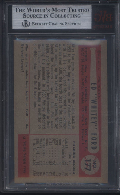1954 Bowman #177 Whitey Ford Yankees BVG 8.5