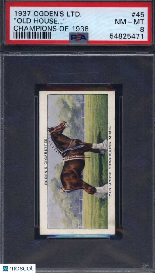 1937 Ogden's Ltd. Champions Of 1936 #45 "old House..." PSA 8