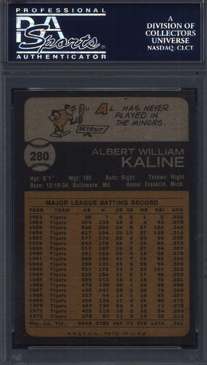 1973 Topps #280 Al Kaline Tigers PSA 8.5 Well Centered