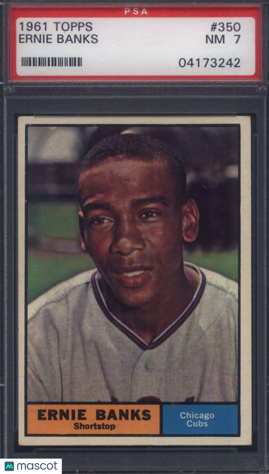 1961 Topps #350 Ernie Banks Cubs PSA 7
