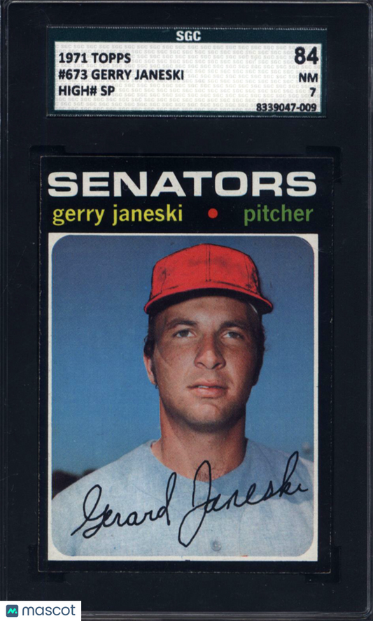 1971 Topps High#673 Gerry Janeski Senators SGC 7