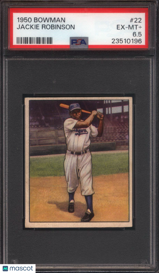 1950 Bowman #22 Jackie Robinson Dodgers PSA 6.5