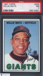 1967 Topps #200 Willie Mays Giants PSA 7