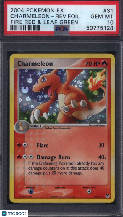 2004 Pokemon EX Fire Red & Leaf Green #31 Charmeleon Rev. Foil PSA 10