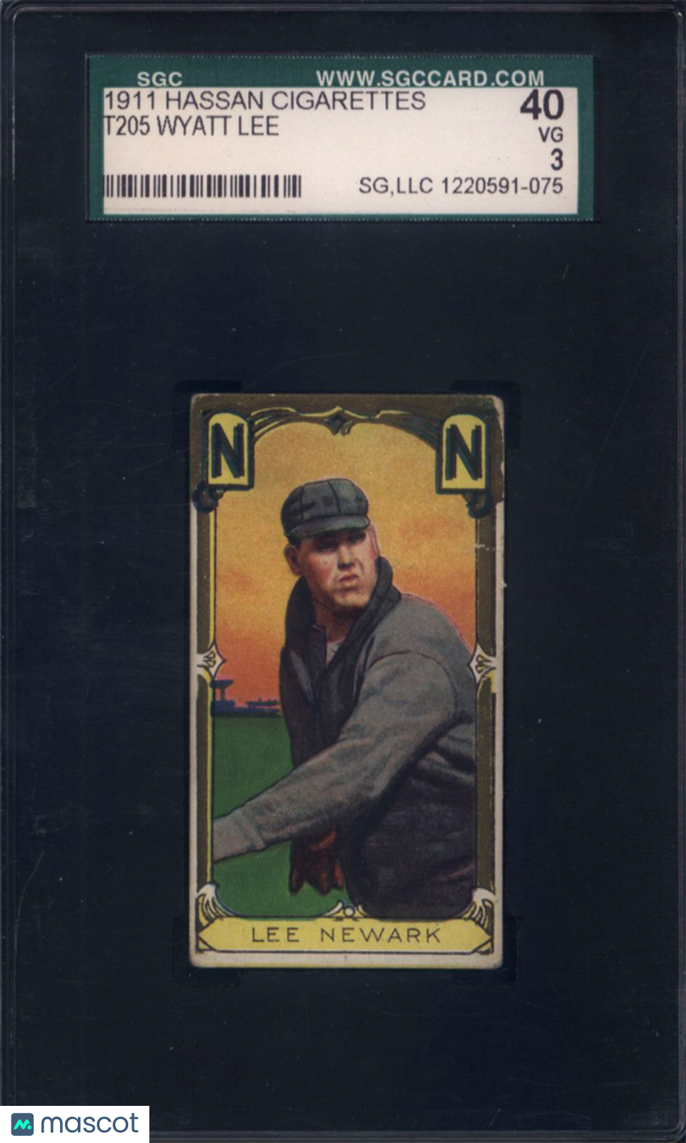 T205 Wyatt Lee Minor League Newark SGC 3 Hassan Back