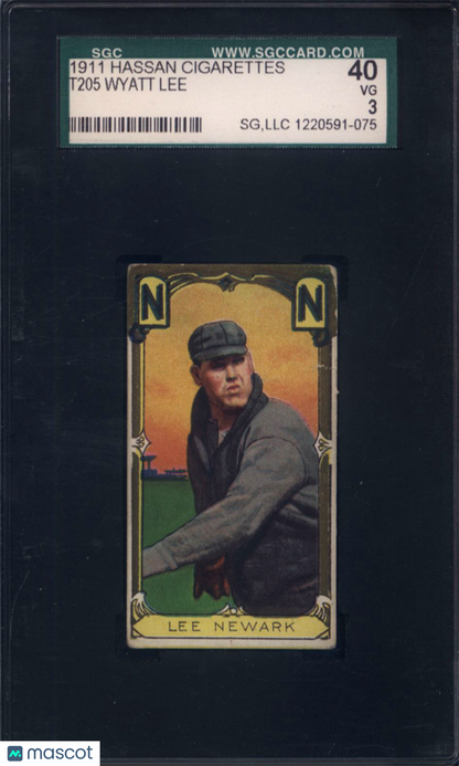 T205 Wyatt Lee Minor League Newark SGC 3 Hassan Back