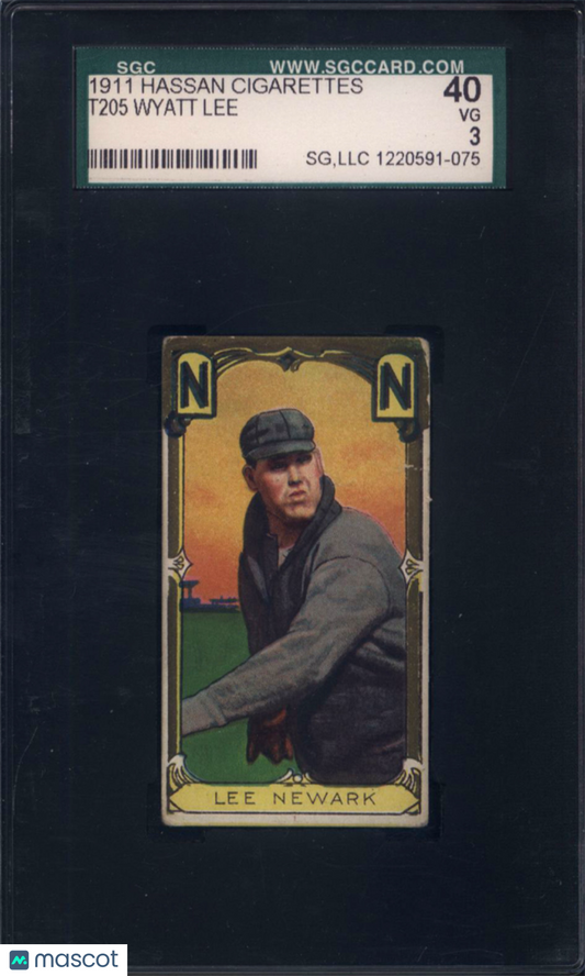 T205 Wyatt Lee Minor League Newark SGC 3 Hassan Back